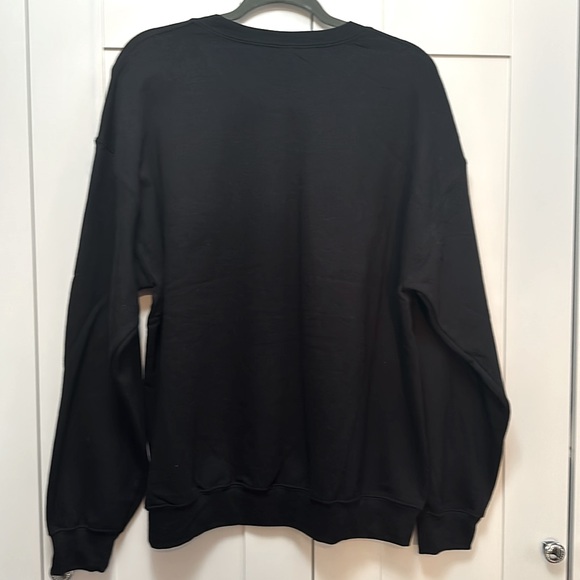 Black Women’s Sweatshirt Pullover With Charlie Dog Print Sz LG NEW! - Picture 3 of 3